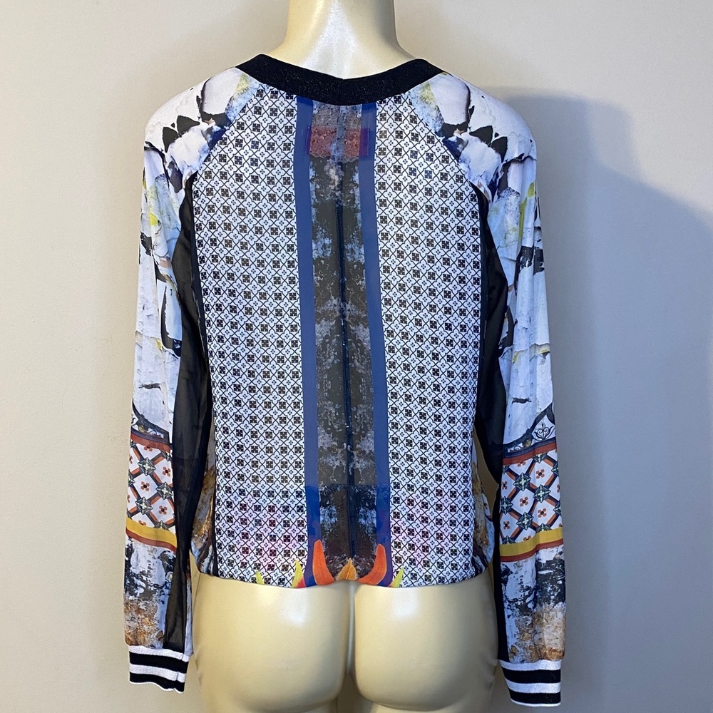 Clover Canyon Multicolor Graphic Long Sleeve Blouse Size XS - Picture 2 of 8